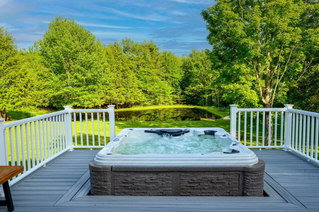 Mountain Blue Vista - Luxury Retreat Near Ski Resorts With Pond, Firepit And Hot Tub Windham Exteriör bild