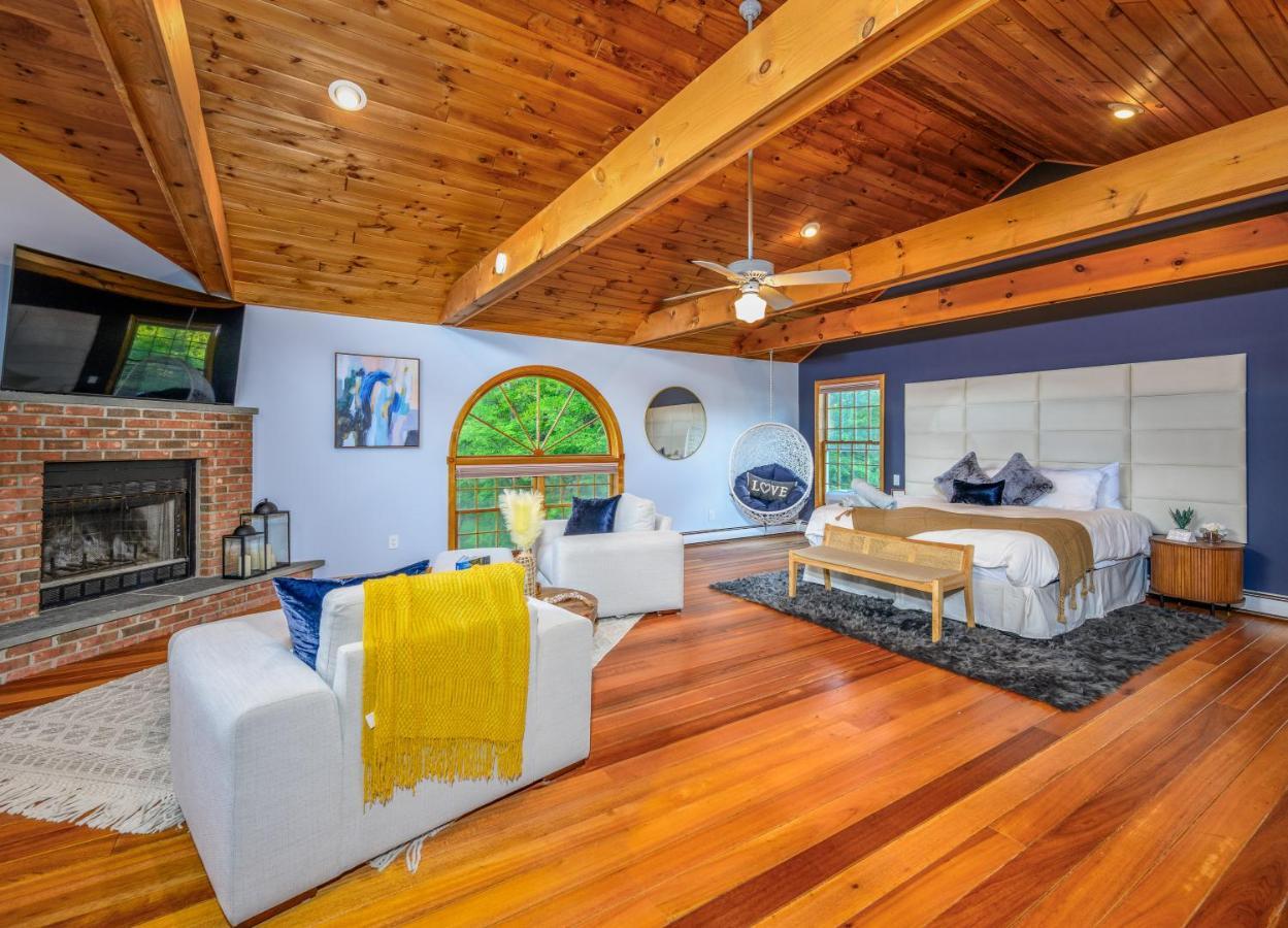 Mountain Blue Vista - Luxury Retreat Near Ski Resorts With Pond, Firepit And Hot Tub Windham Exteriör bild