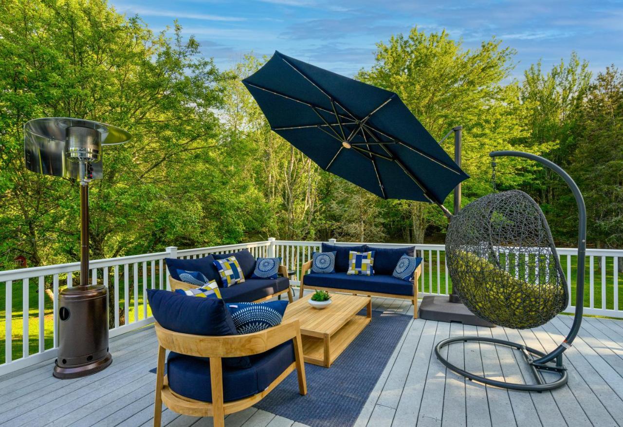 Mountain Blue Vista - Luxury Retreat Near Ski Resorts With Pond, Firepit And Hot Tub Windham Exteriör bild