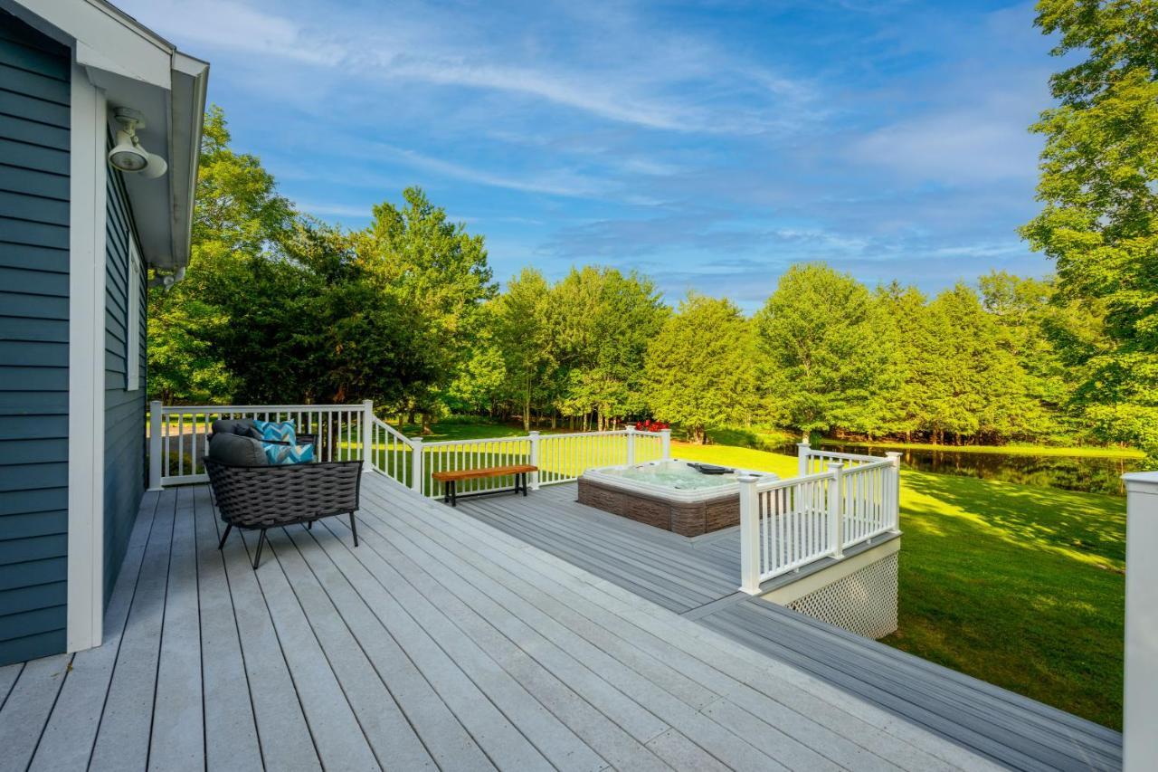 Mountain Blue Vista - Luxury Retreat Near Ski Resorts With Pond, Firepit And Hot Tub Windham Exteriör bild