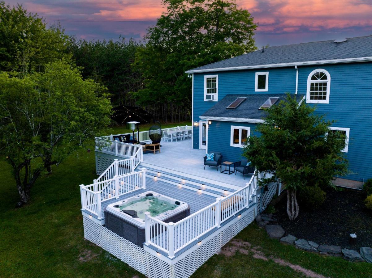 Mountain Blue Vista - Luxury Retreat Near Ski Resorts With Pond, Firepit And Hot Tub Windham Exteriör bild