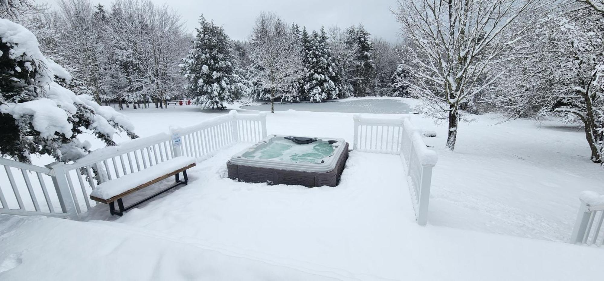 Mountain Blue Vista - Luxury Retreat Near Ski Resorts With Pond, Firepit And Hot Tub Windham Exteriör bild